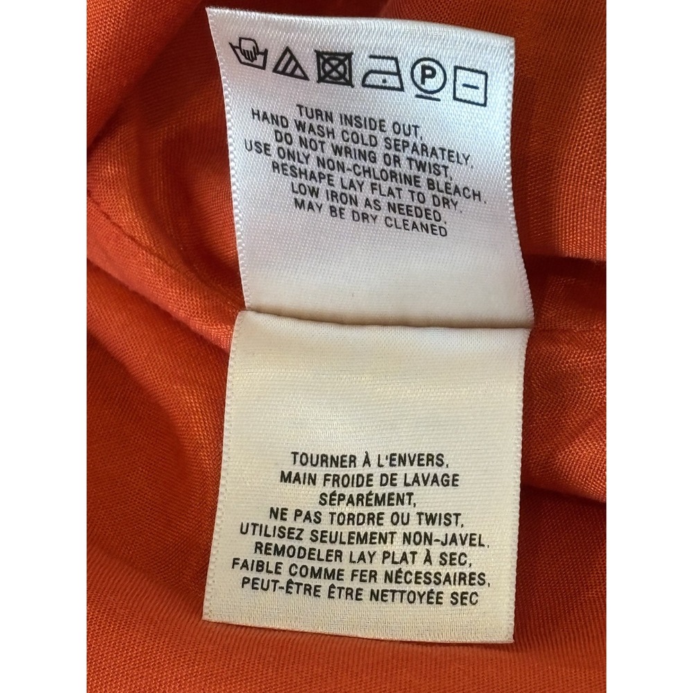 Meadow Rue Anthropologie Floral Mesh Shift Dress Size 0 Orange Romantic Feminine - Picture 10 of 14